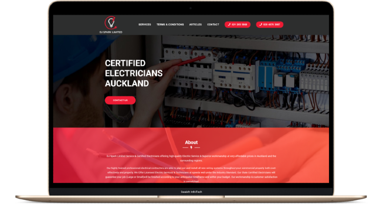 DJSpark website design Auckland